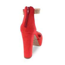 MODARPE Women Heeled Sandals - 紅色 - 查看 5