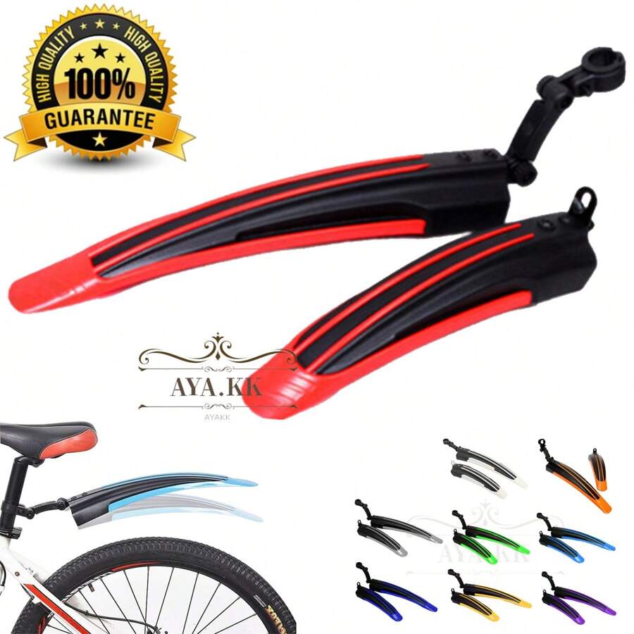 Salpicaderas Trasera Y Delantera Para Bicicleta Universal - Rojo - Ver 1