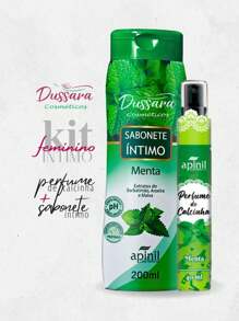 Kit Íntimo Feminino Menta Com 2 Itens (Sabonete Íntimo + Spary de Calcinha) Anti-Odor Apinil - Verde Menta - Visão 1