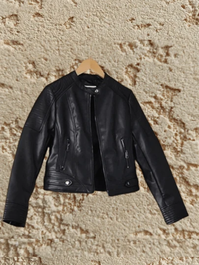 Suete Look Jaqueta Feminina | Estilo Couro Sintético | Leve e Estilosa Festa junina