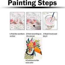 供初學者使用的大人數字油畫,動物初學者數字繪畫,diy數字油畫套裝,油畫配件,家居裝飾,無框 - AMMC6 - 查看 5