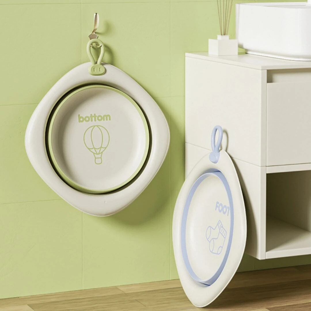 1pc Foldable Children's Basin, Portable Baby Face Wash Basin For Home