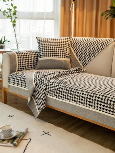 1 Pezzo Cuscino Per Divano A Quadri, Copertura Per Divano Antiscivolo Universale Per Tutte Le Stagioni