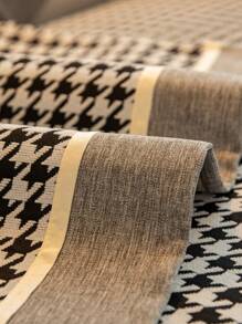 1只十字格沙發坐墊全季節通用防滑沙發套 - 灰色 - 查看 6