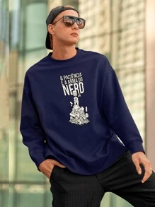Men Sweatshirts - Màu xanh hải quân - Xem 3