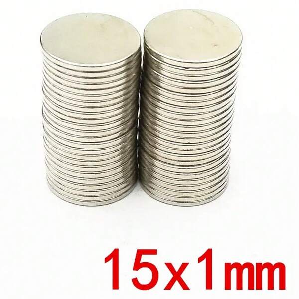 25pieces Super Magnet, 15mmx1mm Round Strong Magnets, Refrigerator Magnets , Suitable For Refrigerators, Offices, Whiteboards, Handicrafts, Hobbies, Kitchens, Science Birthday