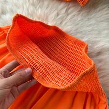 Women's Casual Set High Waist Long Skirt And Crop Top - 藍色 - 查看 3