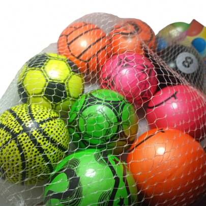 red costal con 10 pelotas de esponja del #2 diametro fronton tenis