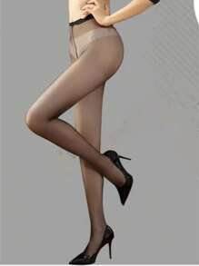 1 cặp quần tất siêu mỏng 0d có đáy quần một đường, thích hợp cho trang phục hàng ngày hoặc hẹn hò - màu đen - Xem 6