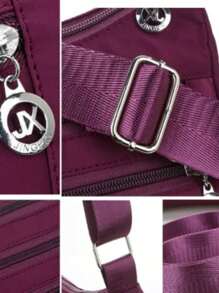 Bolsa Feminina Nylon Impermeável Tiracolo Boa Qualidade Compacto ref: b112 - Preto - Visão 5