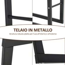 Scaffale Porta Legna Legnaia Verticale Supporto per Legna Portata 100kg Metallo 40 * 25 * 150cm - nero - Visualizzare 6