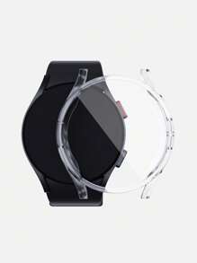 1pc Unisex Transparent Soft TPU Full Coverage Scratch-Resistant 2-In-1 Smart Watch Case And Screen Protector, Compatible With 40mm/44mm Samsung Watch, Compatible With Samsung Galaxy Watch 4/5/6/7, Smart Watch Shell Accessory Protective Case - Clear - View 11