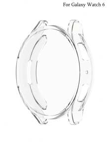 1pc Unisex Transparent Soft TPU Full Coverage Scratch-Resistant 2-In-1 Smart Watch Case And Screen Protector, Compatible With 40mm/44mm Samsung Watch, Compatible With Samsung Galaxy Watch 4/5/6/7, Smart Watch Shell Accessory Protective Case - Clear - View 4