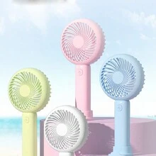 Portable Mini Fans USB Rechargeable Fans 3 Modes With Phone Stand, Hand Fan Desktop Fan 2 In 1 - Pink - View 6