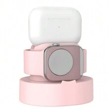 1pc Simple Classic Silicone 3-In-1 Stand Compatible With Apple Watch Charging Stand, Compatible With Apple Watch 38/40/41/42/44/45/49mm, Compatible With Apple Watch Ultra/Se/8/7/6/5/4/3/2/1 Stand For Women And Men