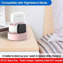 1pc Simple Classic Silicone 3-In-1 Stand Compatible With Apple Watch Charging Stand, Compatible With Apple Watch 38/40/41/42/44/45/49mm, Compatible With Apple Watch Ultra/Se/8/7/6/5/4/3/2/1 Stand For Women And Men