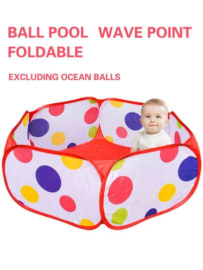 1 Pieza 0.9m Hoyuela Con Lunares, Piscina Plegable Para Jugar Al Océano Con Bebés, Conejera De Juegos Infantiles, Piscina De Pelotas Colorida