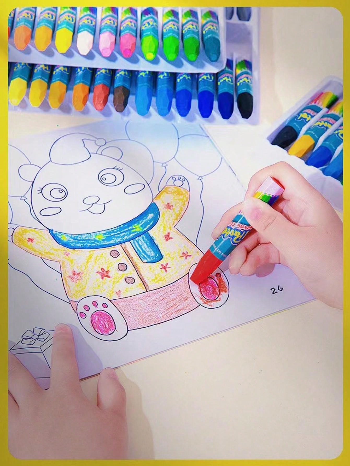 Selected 12-18-24 Colors Washable Oil Pastels Crayon Painting Tools For ...
