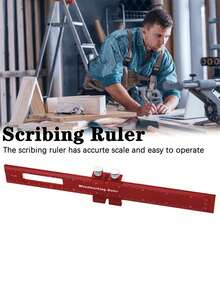 1 Miếng Đa chức năng Chế biến gỗ Hình chữ T Thước đo - Đỏ - Xem 2