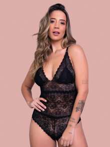 Women Sexy Bodysuits - màu đen - Xem 1