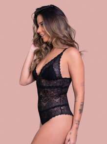 Women Sexy Bodysuits - màu đen - Xem 3