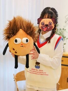 1pc Cute Potato Plush Toy, Funny Decompression Birthday Gift Home Decoration Ornament - Brown - View 3