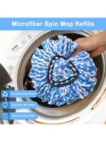 FoBianJie 2/3/6 Piezas De Cabezales De Recambio De Mopa De Microfibra, Cabezales De Repuesto De Mopa Rellenable, Paño De Recambio Para Mopa Lavable Y Duradero, Cabezal De Mopa De Eliminación De Polvo, Uso En Seco Y Húmedo, Fácil De Limpiar, Suministros De Limpieza, Suministros Escolares - multicolor - Ver 7