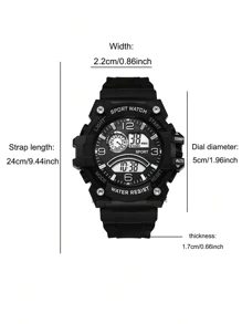 Đồng hồ báo thức hẹn giờ ban đêm, thích hợp cho cả nam và nữ - màu đen - Xem 2