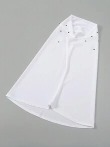 1入組女士雙色鑲鑽方便頭帶黑瑪瑙,頭巾,純色舒適內帽,簡單百搭,適合日常穿著優雅 - 釘鑽套頭帽 - 查看 7