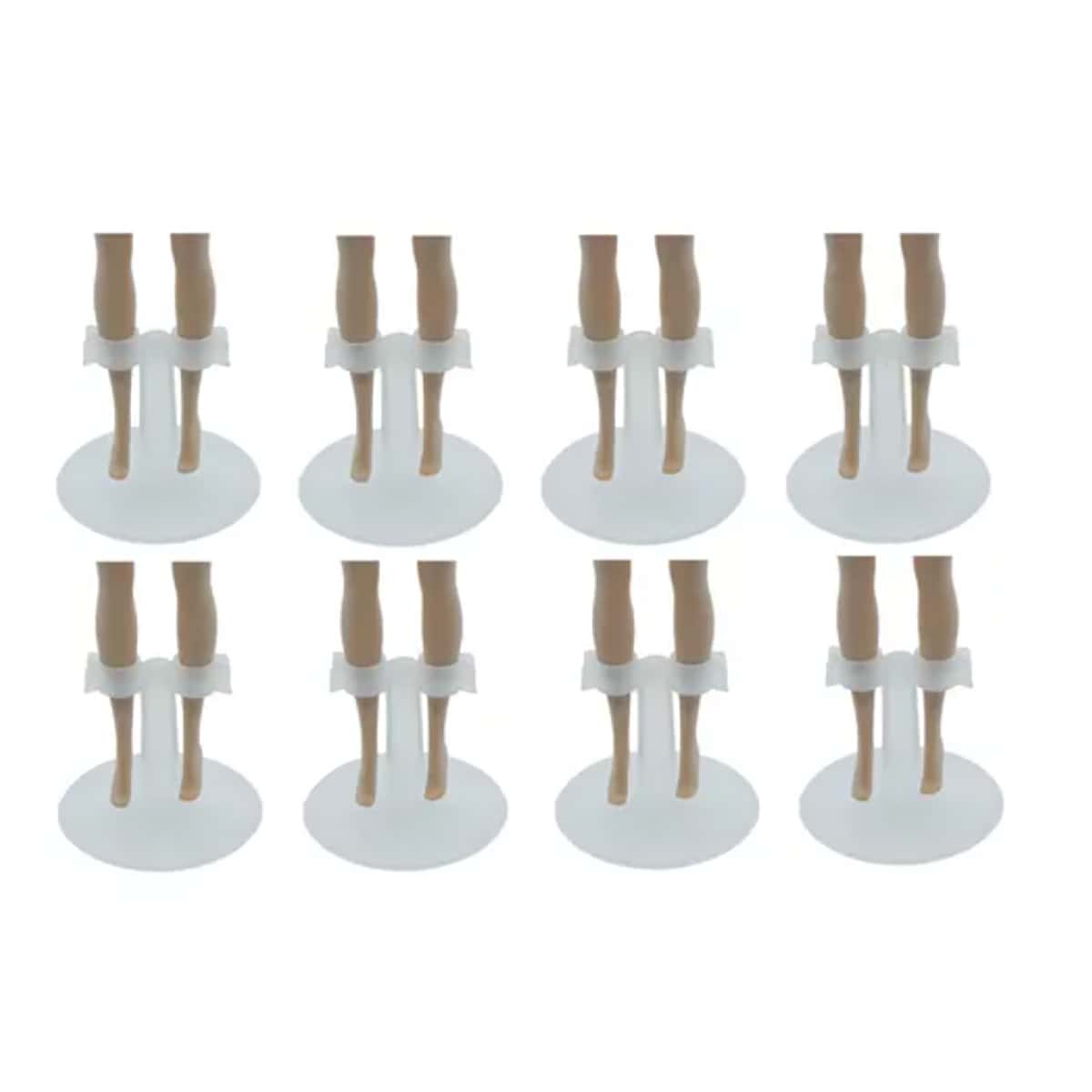 12 Bases De Plástico Para Muñecas.