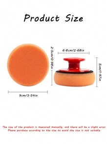 Car Polishing And Waxing Sponge Assisted Handle Sticky Wipe - Orange - View 3