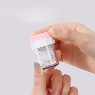 1 件便携式手动隐形眼镜清洁器半自动旅行装清洁工具