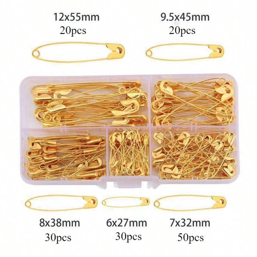 150pcs Pin Decorative Accessory For Sewing, Diy, Crafts And Clothes - Gold - View 1