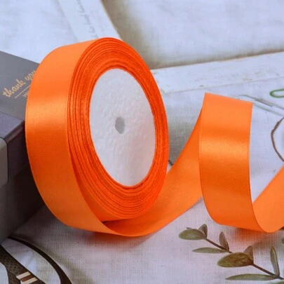 1 Rollo Cinta De Raso De 2.5cm De Ancho Y 2300cm De Largo; Perfecto Para Accesorios Para El Cabello, Manualidades, Decoración De Panadería, Lazos Hechos A Mano, Decoración De Bodas, Envoltura De Regalos Y Fabricación De Tarjetas Diy