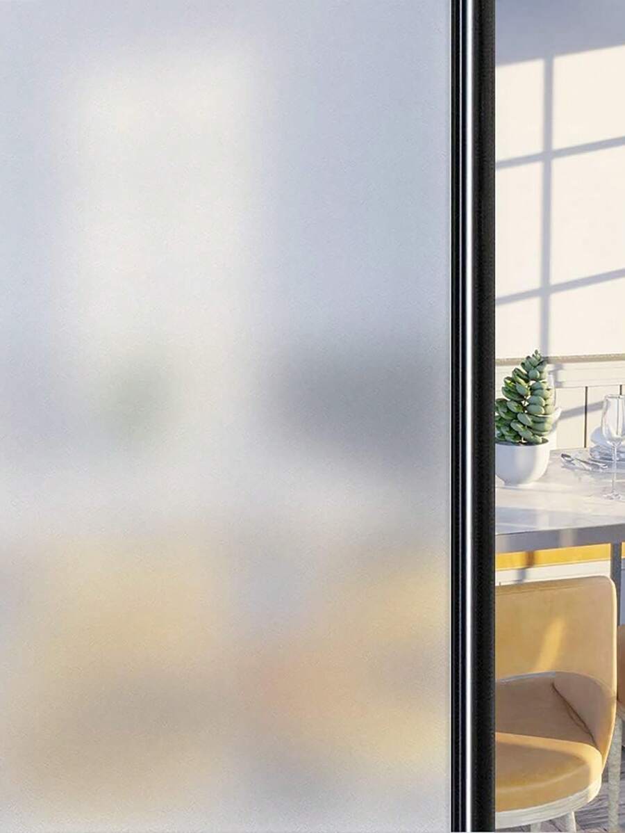 1卷窗戶隱私膜,霧面玻璃窗膜,自粘窗膜,窗貼隱私,遮光uv阻隔乙烯基窗戶膜,適用於玻璃門浴室辦公室客廳 - 彩色 - 查看 1