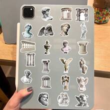 50pcs Artistic Statue Graffiti Stickers For Guitar, Notebook, Luggage Diy Waterproof Decals Back To School