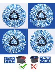 FoBianJie 2/3/6 Piezas De Cabezales De Recambio De Mopa De Microfibra, Cabezales De Repuesto De Mopa Rellenable, Paño De Recambio Para Mopa Lavable Y Duradero, Cabezal De Mopa De Eliminación De Polvo, Uso En Seco Y Húmedo, Fácil De Limpiar, Suministros De Limpieza, Suministros Escolares - multicolor - Ver 1