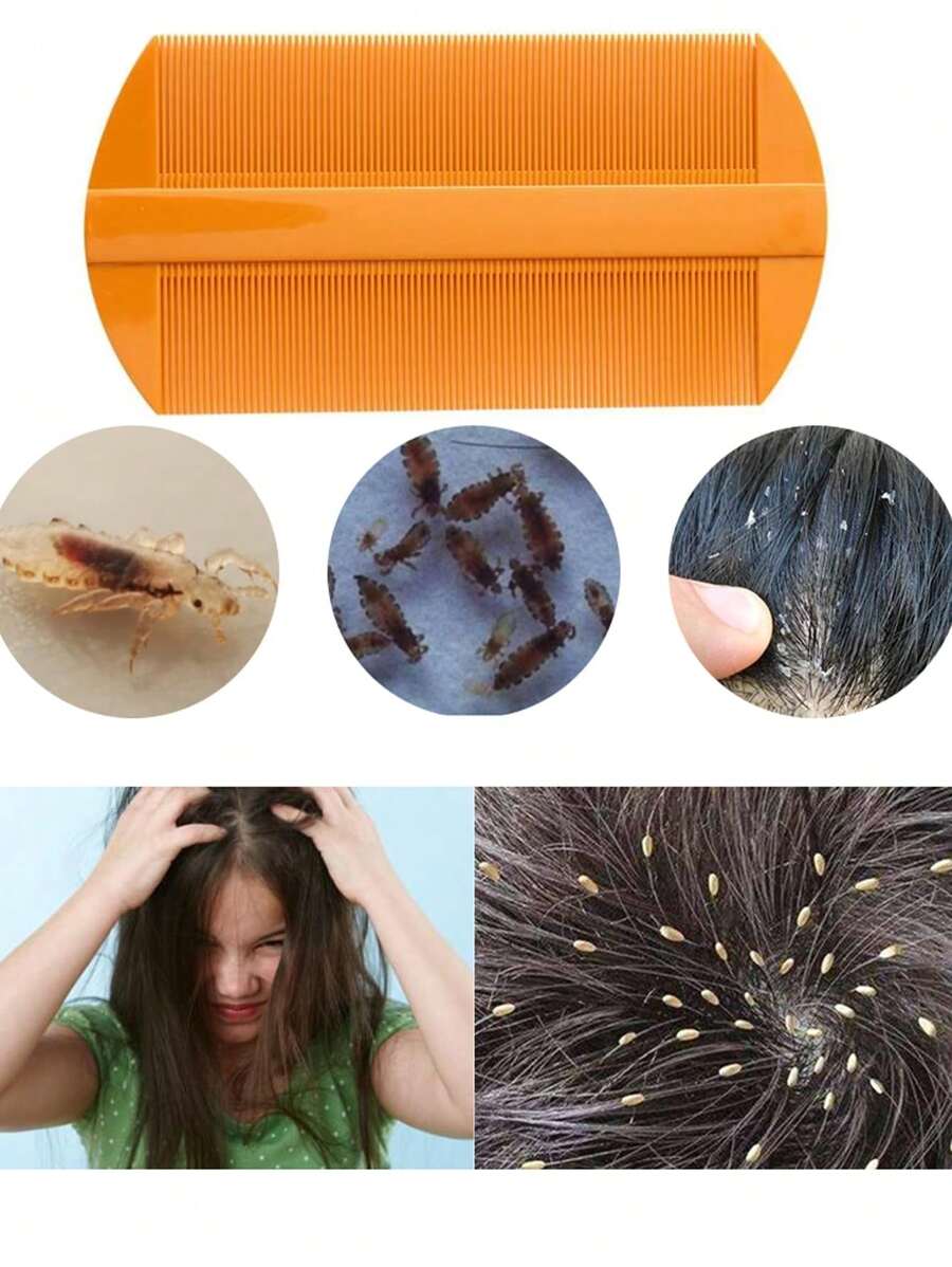 1pc Plastic Comb With Dense Teeth, For Removing Dandruff, Lice & Flea