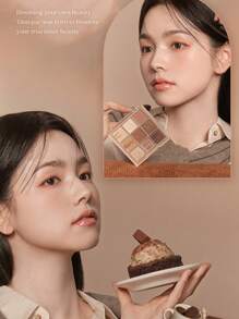 Dasique 眼影盘 #01 糖布朗尼，眼影盘，纯素韩国彩妆，无动物实验，纯素，9 种易于晕染的色调，哑光和珠光质地，附赠精美韩国彩妆礼品 - 01 Sugar Brownie - 查看 10