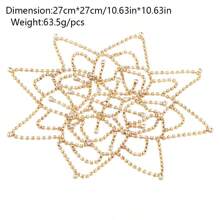 1 pieza Redecilla para el cabello con cadena metálica tipo garra, accesorios para el cabello de estilo simple, de moda estilo europeo y americano