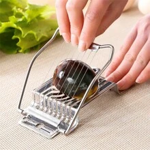 1/5pcs Egg Slicer, Vegetable Shredder, Stainless Steel Egg Cutter, Really Useful, Used In Hotels And Restaurants, 2 Styles Randomly Shipped