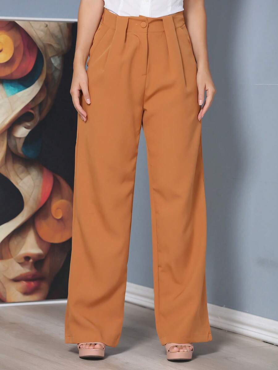 Women Pants - Màu Khaki - Xem 1
