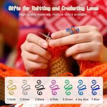 Handmade Crochet Rings,  Adjustable Crochet Tension Ring For Knitting And Crocheting, Crochet Gift For Knitting Lovers - Silver - View 6