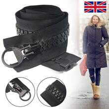 Heavy Duty Plastic Continuous #20 Zipper 100% Plastic Slider Marine Use Zip - Black - View 2