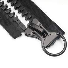 Heavy Duty Plastic Continuous #20 Zipper 100% Plastic Slider Marine Use Zip - Black - View 7