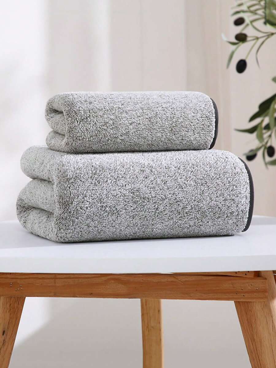 1 Khăn tắm lông cừu san hô hoặc khăn tay Sợi mềm & thấm hút cho gia đình/phòng tắm/kỳ nghỉ ở bãi biển, có nhiều kích cỡ khác nhau, vui lòng chọn kích thước ưa thích của bạn - Xám - Xem 1