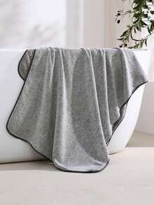 1 Khăn tắm lông cừu san hô hoặc khăn tay Sợi mềm & thấm hút cho gia đình/phòng tắm/kỳ nghỉ ở bãi biển, có nhiều kích cỡ khác nhau, vui lòng chọn kích thước ưa thích của bạn - Xám - Xem 4