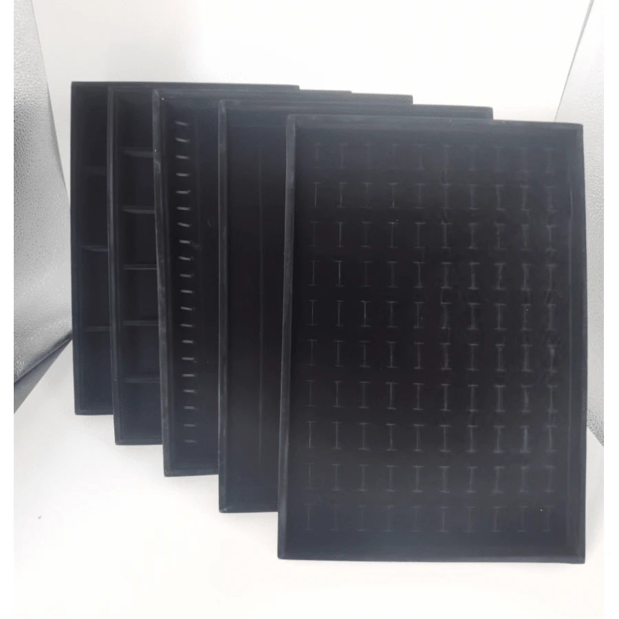 1個35*24cm珠寶展示盤戒指收納盒,珠寶盤耳環項鍊手鐲展示架