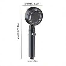 High Pressure Showerhead, Multi-Function Handheld Sprayer, 5 Modes, 360° Adjustable & Detachable Covered With Water Spray Showerhead, With Pause Button - Shower Head - View 2