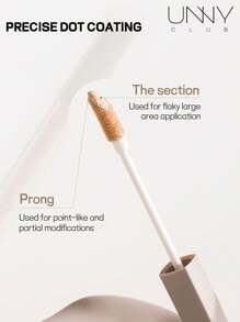 unny club 6克持久遮瑕笔，适合干性肌肤，液体遮瑕膏，色彩校正，轻盈水润，高遮瑕力，持久不脱妆，遮盖瑕疵，保湿提亮，浅米色 - P01鮭魚色 - 查看 9